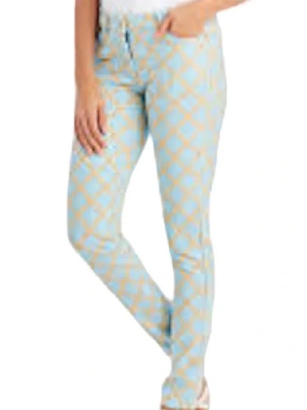 J. McLaughlin Lexi Bamboo Print Jeans Mid Rise Stretch Full Length NWT Size 2